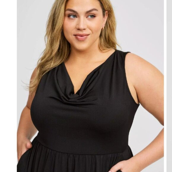 Torrid Mini Studio Knit Sleeveless Cowl Neck Dress- Size 4 - NWOT - Picture 5 of 12